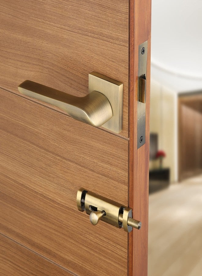 LAPO Brass Heavy Duty Mortise Bathroom Door Lock | Antique Finish Handleset with Baby Latch for Storeroom & Balcony | Weatherproof Door Lock for Home, Office & Hotel Doors| 3 Years Warranty Ro-02 - Image 1